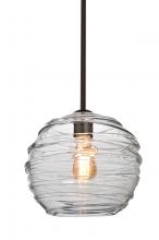 Besa Lighting 1TT-462761-EDIL-BR - Besa Wave 10 Stem Pendant Bronze Clear 1x8W LED Filament