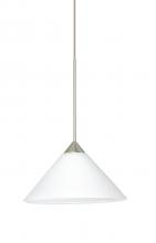 Besa Lighting 1XC-117607-LED-SN - Besa Pendant Kona Satin Nickel White 1x5W LED