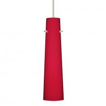 Besa Lighting 1XC-5674RM-SN-DIM010 - Besa Camino Pendant Satin Nickel Ruby Matte 1x50W Halogen, 0-10V Dimming