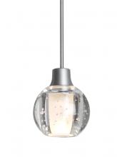 Besa Lighting 1XC-BOCA3BB-SN - Besa, Boca 3 Cord Pendant, Clear Bubble, Satin Nickel Finish, 1x35W Halogen