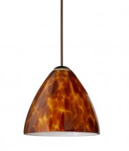 Besa Lighting 1XT-177918-BR - Besa Pendant Mia Bronze Amber Cloud 1x50W Halogen