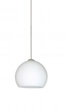 Besa Lighting 1XT-565807-LED-SN - Besa Pendant Palla 5 Satin Nickel Opal Matte 1x5W LED