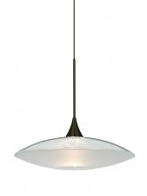 Besa Lighting 1XT-6294CL-BR - Besa Pendant Spazio Bronze Clear/Frost 1x50W Halogen