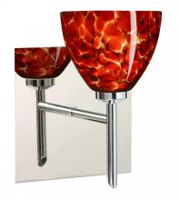 Besa Lighting 1SW-185841-CR-SQ - Besa Divi Wall With Sq Canopy 1SW Garnet Chrome 1x40W G9