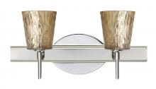 Besa Lighting 2SW-5125GF-LED-CR - Besa Wall Nico 4 Chrome Stone Gold Foil 2x5W LED