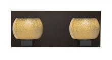 Besa Lighting 2WF-KENOGD-BR - Besa, Keno Vanity, Gold Sand, Bronze Finish, 2x60W Halogen