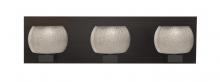 Besa Lighting 3WF-KENOSM-LED-BR - Besa, Keno Vanity, Smoke Sand, Bronze Finish, 3x3W LED