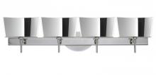 Besa Lighting 4SW-6773MR-CR - Besa Groove Wall 4SW Mirror-Frost Chrome 4x40W G9