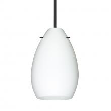 Besa Lighting B-171307-BK - Besa Pendant for Multiport Canopy Pera 6, Black Finish, Opal Matte 1x50W Candelabra