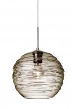 Besa Lighting J-462702-SN - Besa Wave 10 Pendant For Multiport Canopy Satin Nickel Smoke 1x60W Medium Base