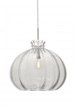 Besa Lighting J-464588-EDIL-SN - Besa Pendant For Multiport Canopy Pinta 12 Clear Satin Nickel 1x8W LED Filament