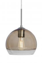 Besa Lighting J-ALLY8SM-EDIL-SN - Besa, Ally 8 Cord Pendant For Multiport Canopy, Smoke/Clear, Satin Nickel Finish, 1x5