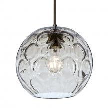 Besa Lighting J-BOMYCL-BR-L - Besa Bombay Pendant For Multiport Canopy, Clear, Bronze Finish, 1x60W Medium Base, 15