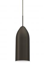 Besa Lighting J-LINDWH-BR-L - Besa, Lindy Pendant For Multiport Canopy, White, Satin Nickel Finish, 1x60W Medium Ba