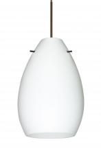 Besa Lighting RXP-171307-BR-L - Besa Pendant Pera 6 Bronze Opal Matte 1x50W Halogen, 15Ft. Cord