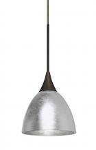 Besa Lighting RXP-1758SF-LED-BR - Besa Divi Pendant, Silver Foil, Bronze, 1x9W LED