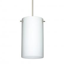 Besa Lighting RXP-440407-SN-L - Besa Stilo 7 Pendant Satin Nickel Opal Matte 1x50W Halogen, 15Ft. Cord