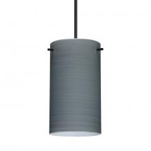 Besa Lighting RXP-4404TN-BK-L - Besa Stilo 7 Pendant Black Titan 1x50W Halogen, 15Ft. Cord