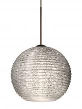 Besa Lighting RXP-4615GL-BR-L - Besa Pendant Kristall 6 Bronze Glitter 1x35W Halogen, 15Ft. Cord