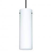 Besa Lighting RXP-493007-BK-L - Besa Copa Pendant, Opal Matte, Black, 1x50W Halogen, 15Ft. Cord