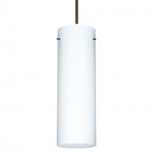 Besa Lighting RXP-493007-BR-L - Besa Copa Pendant, Opal Matte, Bronze, 1x50W Halogen, 15Ft. Cord