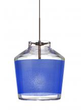 Besa Lighting RXP-PIC6BL-BR - Besa Pendant Pica 6 Bronze Blue Sand 1x50W Halogen