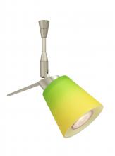 Besa Lighting SP-5042GY-SN - Besa Spotlight Canto 3 Satin Nickel Bicolor Green/Yellow 1x35W Halogen Mr11