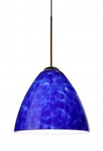 Besa Lighting X-177986-LED-BR-L - Besa Pendant For Multport Canopy Mia Bronze Blue Cloud 1x5W LED, 15Ft. Cord