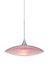 Besa Lighting X-6294RD-LED-SN - Besa Pendant For Multiport Canopy Spazio Satin Nickel Red/Frost 1x5W LED