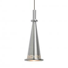 Besa Lighting X-PRINCECNSN-LED-BR - Besa, Prince Cord Pendant For Multiport Canopy, Satin Nickel Cone, Bronze Finish, 1x9