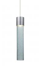 Besa Lighting X-WAND12BL-LED-SN-L - Besa, Wanda 12 Cord Pendant For Multiport Canopy, Blue Bubble, Satin Nickel Finish, 1