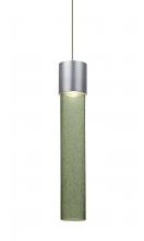 Besa Lighting X-WAND12MS-LED-SN-L - Besa, Wanda 12 Cord Pendant For Multiport Canopy, Moss Bubble, Satin Nickel Finish, 1