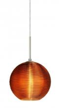 Besa Lighting J-461682-LED-SN - Besa Kristall 8 Pendant For Multiport Canopy Satin Nickel Amber 1x9W LED