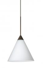 Besa Lighting 1XP-512107-BR - Besa Pendant Kani Bronze Opal Matte 1x50W Halogen