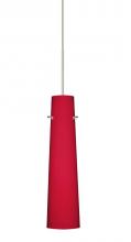 Besa Lighting 1XT-5674RM-SN - Besa Camino Pendant Satin Nickel Ruby Matte 1x50W Halogen