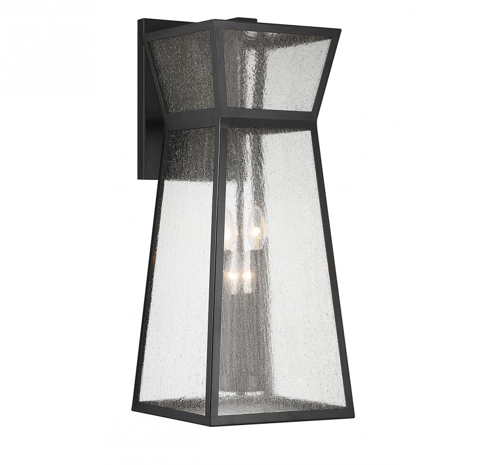 Millford 4-Light Outdoor Wall Lantern in Matte Black