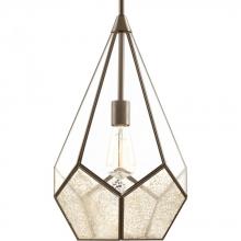 Progress P5319-20 - Cinq Collection One-Light Antique Bronze Antique Mirror Glass Global Pendant Light