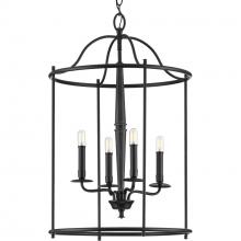 Progress P500210-031 - Durrell Collection Four-Light Black Medium Foyer