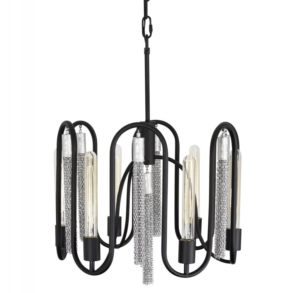 Darden 6-Lt Pendant - Matte Black/Painted Chrome