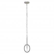 Varaluz 316M01SOBL - Eliptico 1-Lt Mini Pendant - Silverado/Black