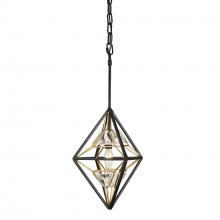 Varaluz 353M01MBFG - Marcia 1-Lt Mini Pendant - Matte Black/French Gold