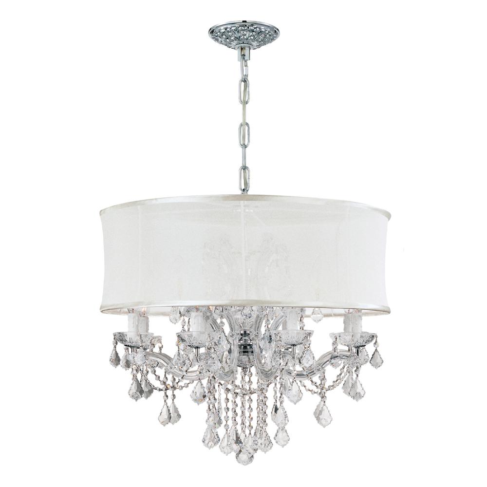 Brentwood 12 Light Smooth Shade Polished Chrome Chandelier