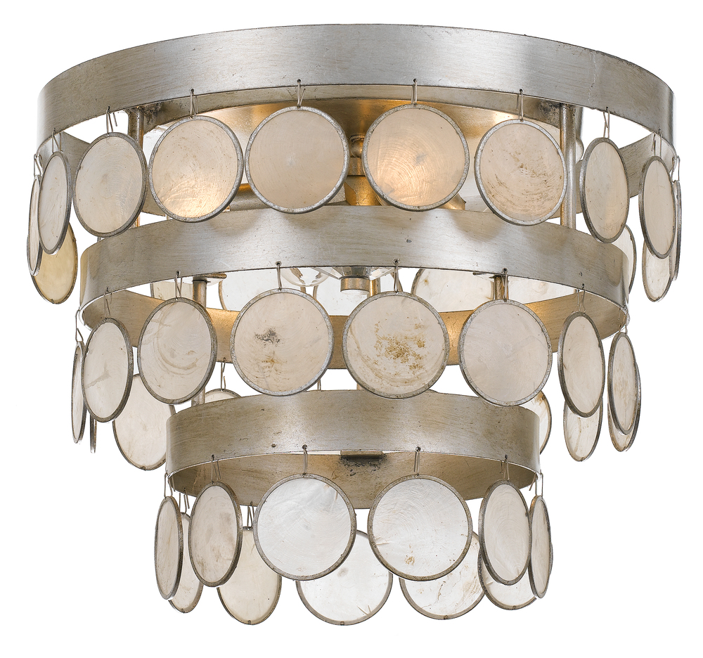 Coco 4 Light Antique Silver Ceiling Mount
