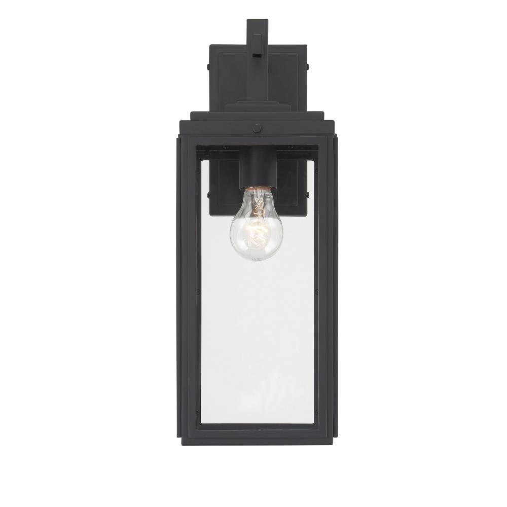 Byron 1 Light Matte Black Outdoor Sconce