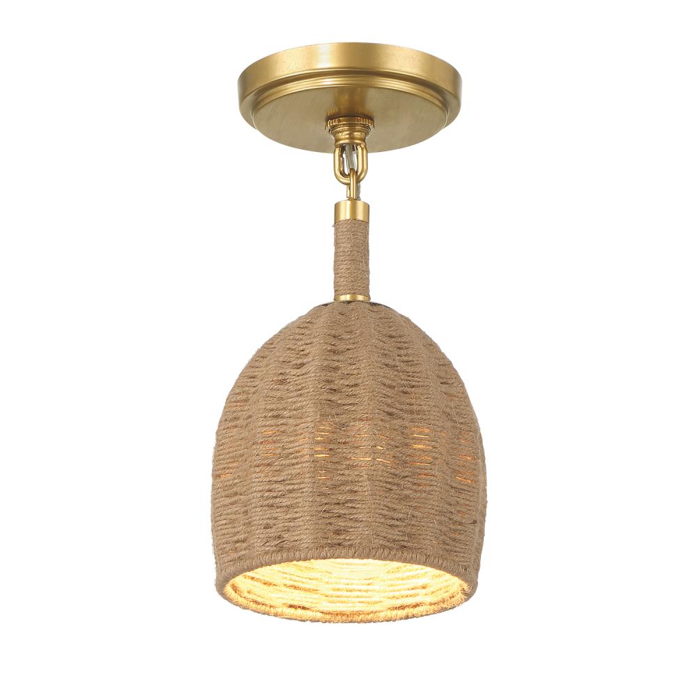 Jace 1 Light Soft Gold Semi Flush