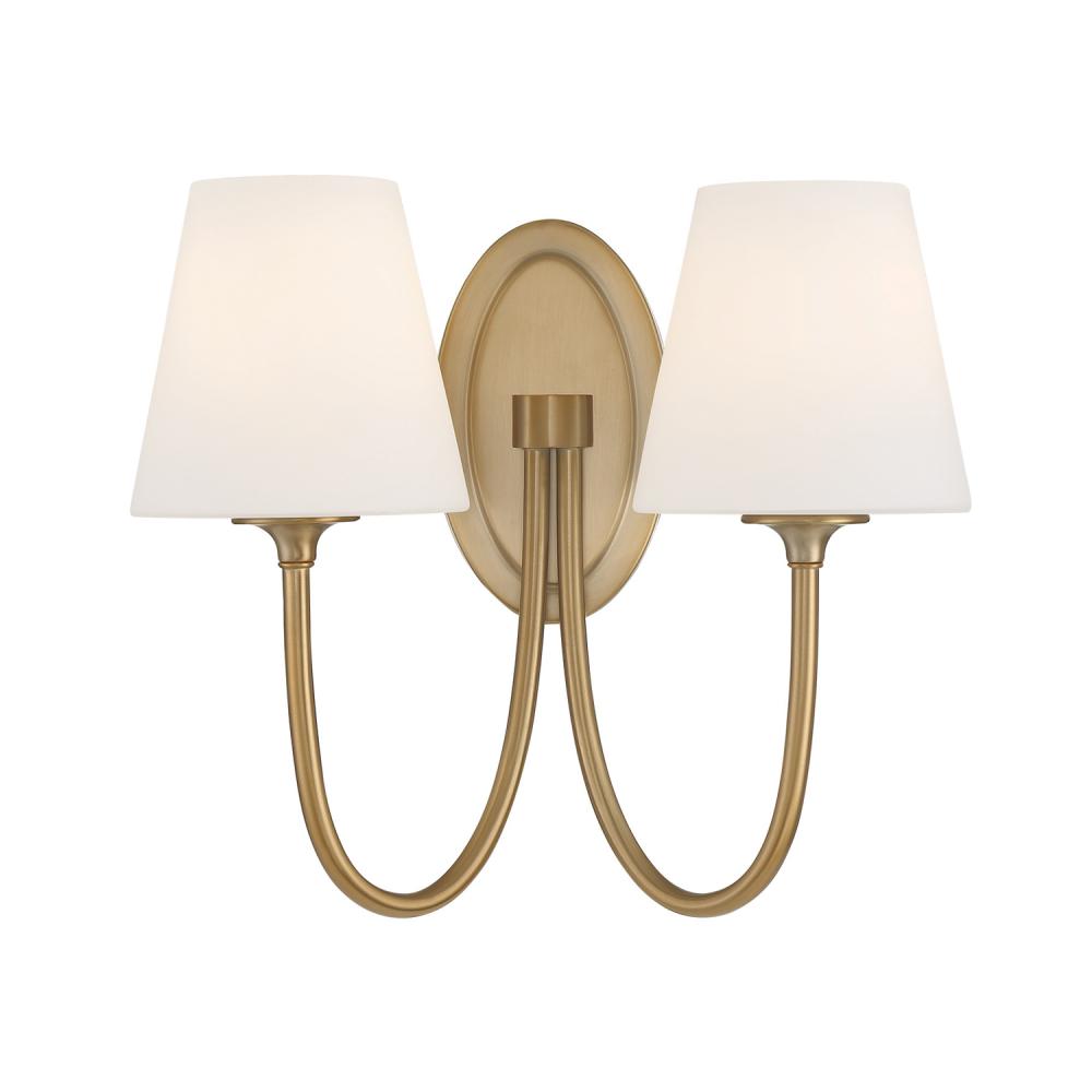 Juno 2 Light Vibrant Gold Sconce