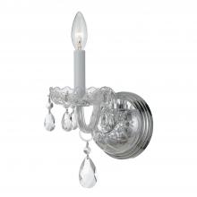 Crystorama 1031-CH-CL-SAQ - Traditional Crystal 1 Light Spectra Crystal Polished Chrome Sconce