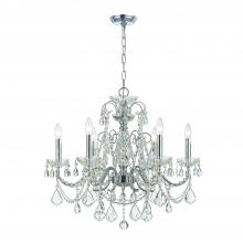 Crystorama 3226-CH-CL-SAQ - Imperial 6 Light Spectra Crystal Polished Chrome Chandelier