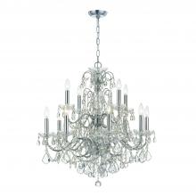 Crystorama 3228-CH-CL-MWP - Imperial 12 Light Hand Cut Crystal Polished Chrome Chandelier