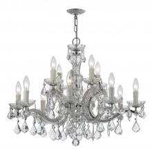 Crystorama 4379-CH-CL-SAQ - Maria Theresa 12 Light Spectra Crystal Polished Chrome Chandelier